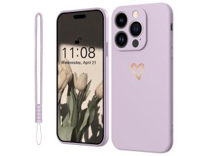 OLV Case for iPhone 13 Pro Cell Phone Case Gold Love Heart Silicone, iPhone 13 Pro Case Girls Soft Slim Shockproof Scratch-Resistant Cute Gold Love Protective Case for iPhone 13 Pro 6.1"