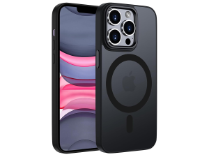 OLV Magnetic Case for iPhone 15 Pro 6.1 inch Compatible with MagSafe, for iPhone 15 Pro Case Translucent Matte Phone Case for iPhone 15 Pro Back Thin Shockproof Protective Case Plum